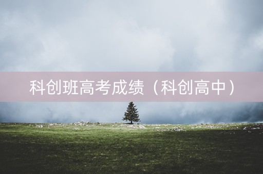 科创班高考成绩（科创高中）