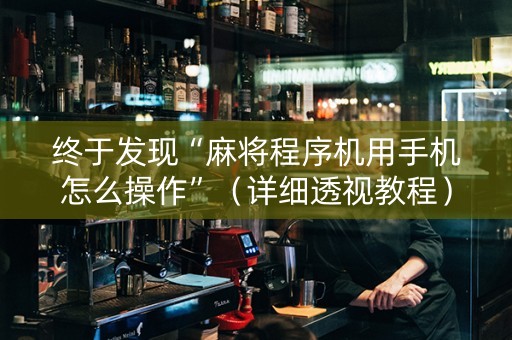 终于发现“麻将程序机用手机怎么操作”（详细透视教程）-哔哩哔哩