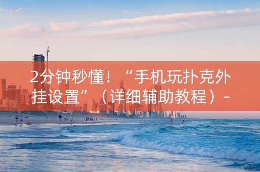 2分钟秒懂！“手机玩扑克外挂设置”（详细辅助教程）-哔哩哔哩