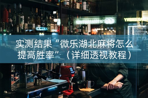 实测结果“微乐湖北麻将怎么提高胜率”（详细透视教程）-哔哩哔哩