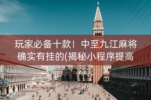 玩家必备十款！中至九江麻将确实有挂的(揭秘小程序提高赢的概率)