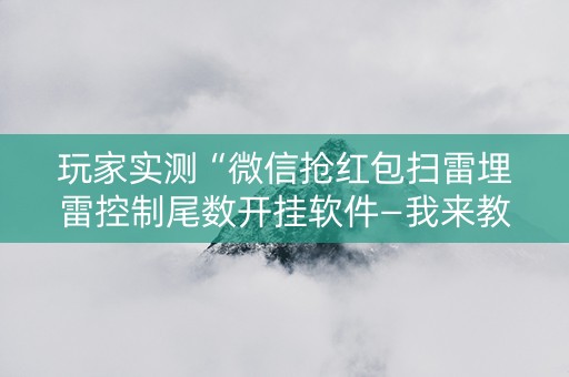 玩家实测“微信抢红包扫雷埋雷控制尾数开挂软件—我来教教你怎么开挂”（详细透视教程）-哔哩哔哩