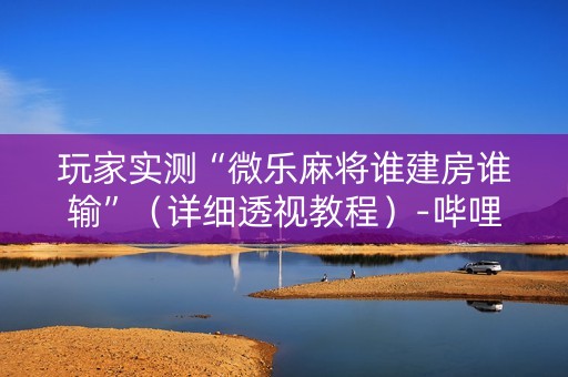 玩家实测“微乐麻将谁建房谁输”（详细透视教程）-哔哩哔哩