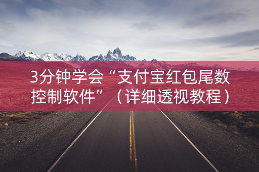 3分钟学会“支付宝红包尾数控制软件”（详细透视教程）-哔哩哔哩