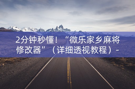 2分钟秒懂！“微乐家乡麻将修改器”（详细透视教程）-哔哩哔哩