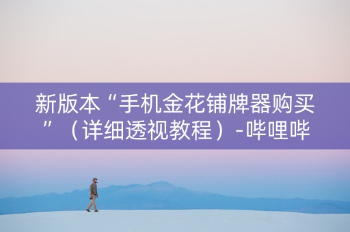 新版本“手机金花铺牌器购买”（详细透视教程）-哔哩哔哩