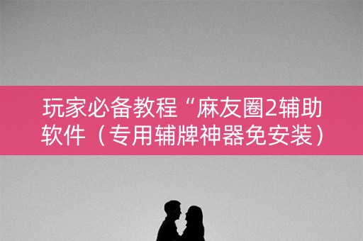 玩家必备教程“麻友圈2辅助软件（专用辅牌神器免安装）