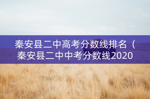 秦安县二中高考分数线排名（秦安县二中中考分数线2020）