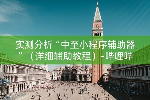 实测分析“中至小程序辅助器”（详细辅助教程）-哔哩哔哩