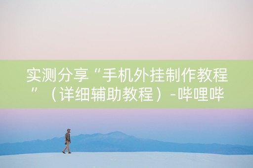 实测分享“手机外挂制作教程”（详细辅助教程）-哔哩哔哩