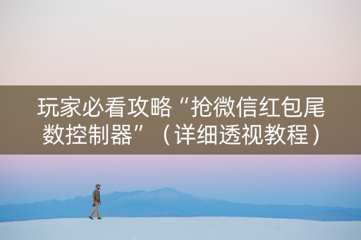 玩家必看攻略“抢微信红包尾数控制器”（详细透视教程）-哔哩哔哩