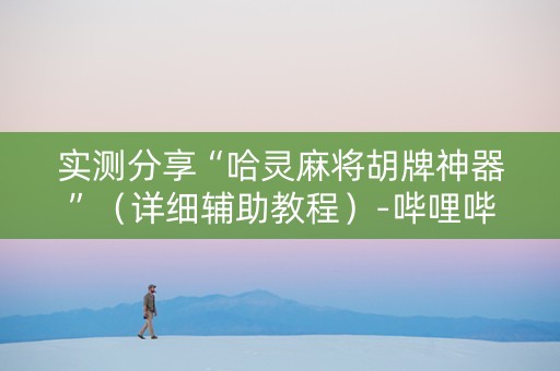 实测分享“哈灵麻将胡牌神器”（详细辅助教程）-哔哩哔哩