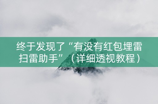 终于发现了“有没有红包埋雷扫雷助手”（详细透视教程）-哔哩哔哩