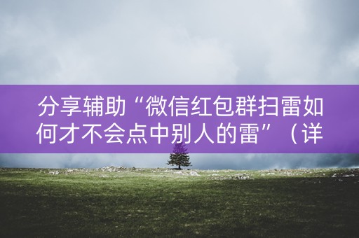 分享辅助“微信红包群扫雷如何才不会点中别人的雷”（详细透视教程）-哔哩哔哩