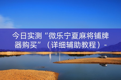 今日实测“微乐宁夏麻将铺牌器购买”（详细辅助教程）-哔哩哔哩