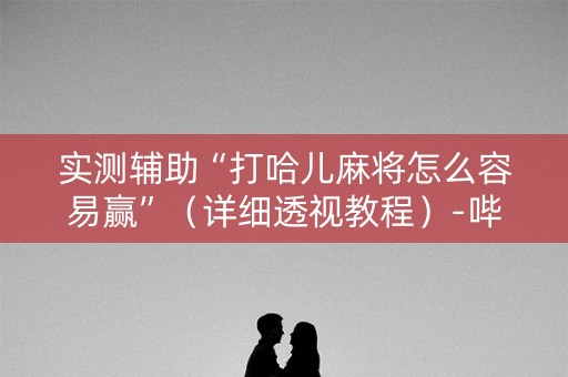 实测辅助“打哈儿麻将怎么容易赢”（详细透视教程）-哔哩哔哩
