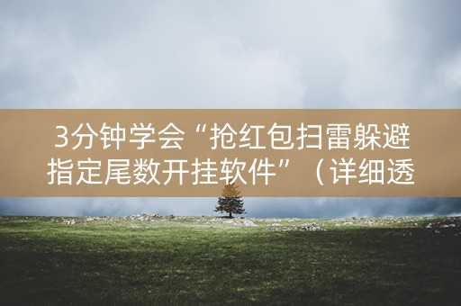3分钟学会“抢红包扫雷躲避指定尾数开挂软件”（详细透视教程）-哔哩哔哩