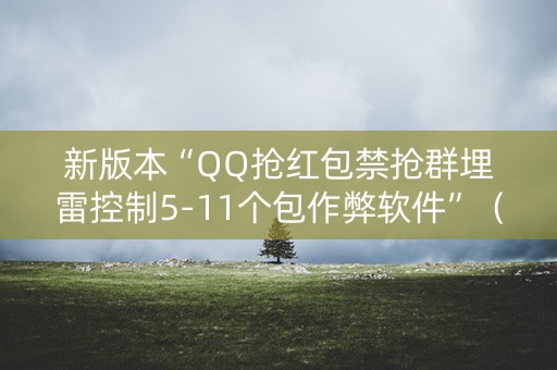 新版本“QQ抢红包禁抢群埋雷控制5-11个包作弊软件”（详细透视教程）-哔哩哔哩