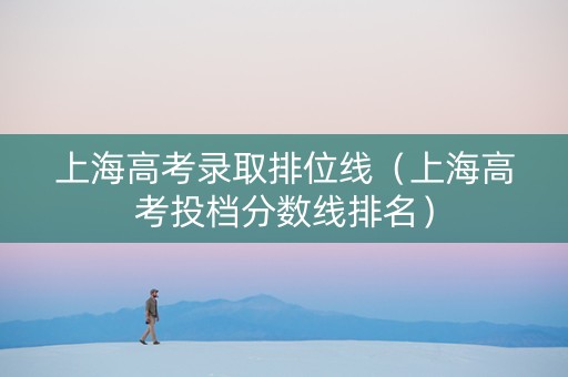 上海高考录取排位线（上海高考投档分数线排名）