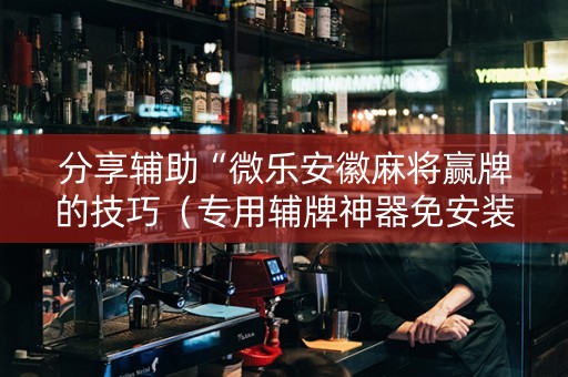 分享辅助“微乐安徽麻将赢牌的技巧（专用辅牌神器免安装）