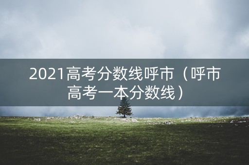 2021高考分数线呼市（呼市高考一本分数线）