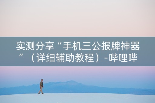 实测分享“手机三公报牌神器”（详细辅助教程）-哔哩哔哩