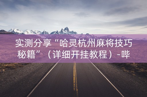 实测分享“哈灵杭州麻将技巧秘籍”（详细开挂教程）-哔哩哔哩