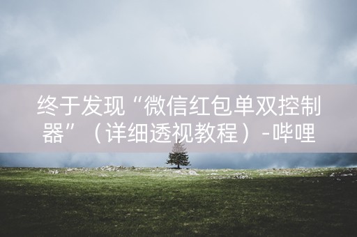 终于发现“微信红包单双控制器”（详细透视教程）-哔哩哔哩