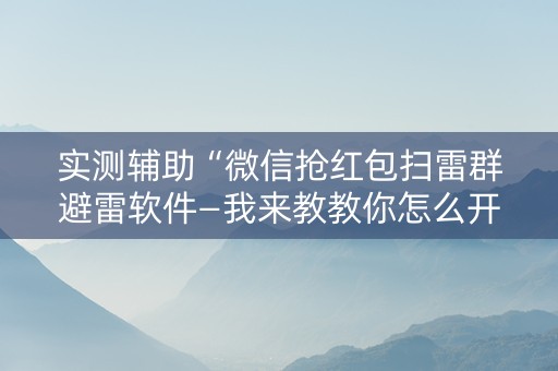 实测辅助“微信抢红包扫雷群避雷软件—我来教教你怎么开挂”（详细透视教程）-哔哩哔哩