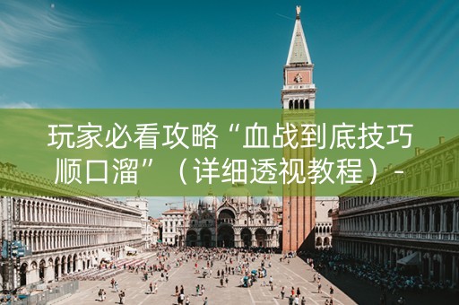 玩家必看攻略“血战到底技巧顺口溜”（详细透视教程）-哔哩哔哩