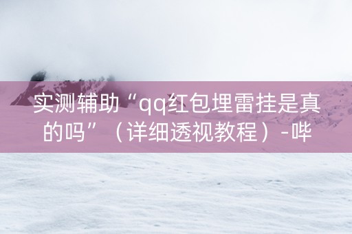 实测辅助“qq红包埋雷挂是真的吗”（详细透视教程）-哔哩哔哩