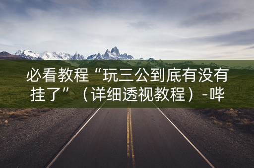 必看教程“玩三公到底有没有挂了”（详细透视教程）-哔哩哔哩