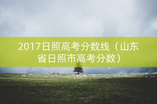 2017日照高考分数线（山东省日照市高考分数）