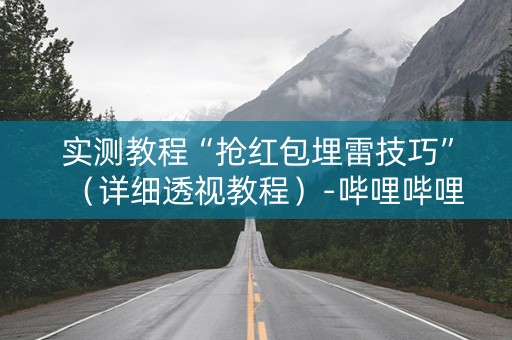 实测教程“抢红包埋雷技巧”（详细透视教程）-哔哩哔哩