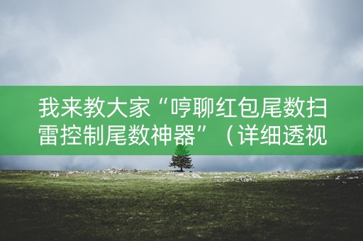 我来教大家“哼聊红包尾数扫雷控制尾数神器”（详细透视教程）-哔哩哔哩