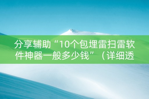分享辅助“10个包埋雷扫雷软件神器一般多少钱”（详细透视教程）-哔哩哔哩