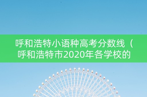 呼和浩特小语种高考分数线（呼和浩特市2020年各学校的录取分数线）
