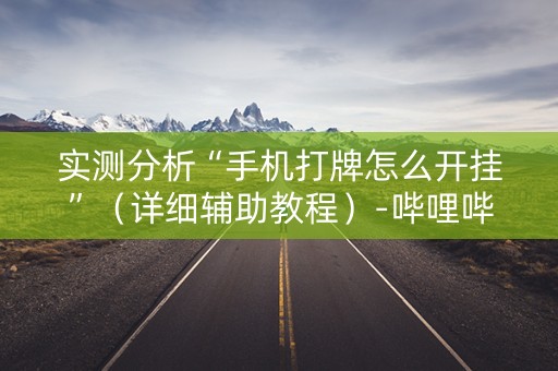实测分析“手机打牌怎么开挂”（详细辅助教程）-哔哩哔哩