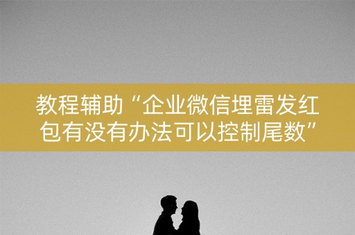 教程辅助“企业微信埋雷发红包有没有办法可以控制尾数”（详细透视教程）-哔哩哔哩