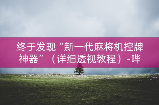 终于发现“新一代麻将机控牌神器”（详细透视教程）-哔哩哔哩