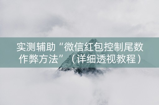 实测辅助“微信红包控制尾数作弊方法”（详细透视教程）-哔哩哔哩