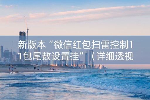 新版本“微信红包扫雷控制11包尾数设置挂”（详细透视教程）-哔哩哔哩