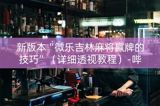 新版本“微乐吉林麻将赢牌的技巧”（详细透视教程）-哔哩哔哩