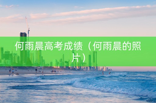 何雨晨高考成绩（何雨晨的照片）
