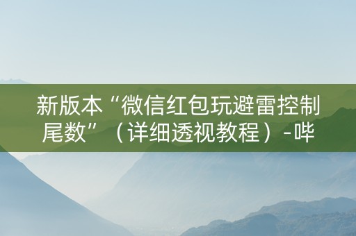 新版本“微信红包玩避雷控制尾数”（详细透视教程）-哔哩哔哩