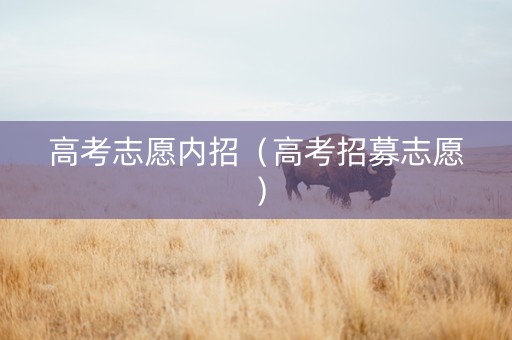 高考志愿内招（高考招募志愿）