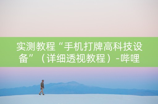 实测教程“手机打牌高科技设备”（详细透视教程）-哔哩哔哩