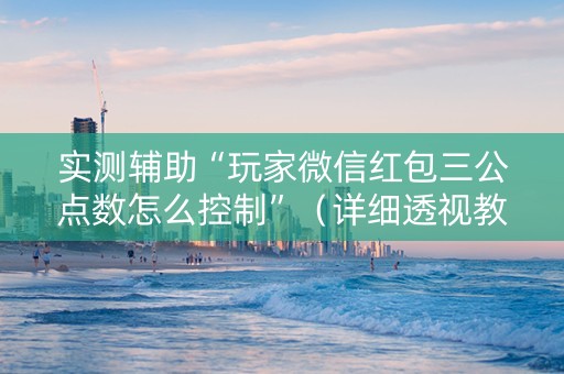 实测辅助“玩家微信红包三公点数怎么控制”（详细透视教程）-哔哩哔哩