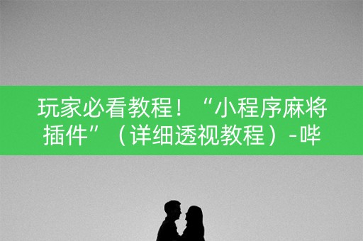 玩家必看教程！“小程序麻将插件”（详细透视教程）-哔哩哔哩