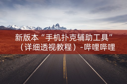 新版本“手机扑克辅助工具”（详细透视教程）-哔哩哔哩